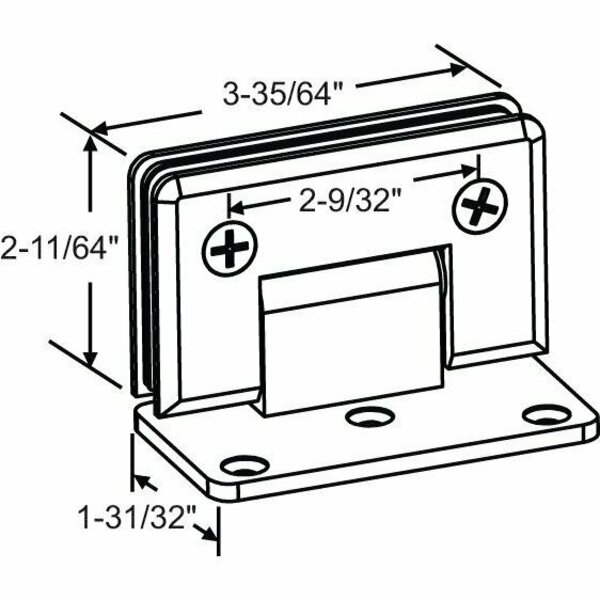 Strybuc Standard Duty Shower Hinge 22-259BCH